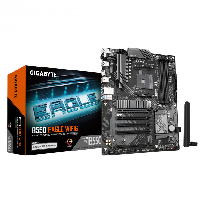 GIGABYTE Alaplap AM4 B550 EAGLE WIFI6 AMD B550, ATX PC