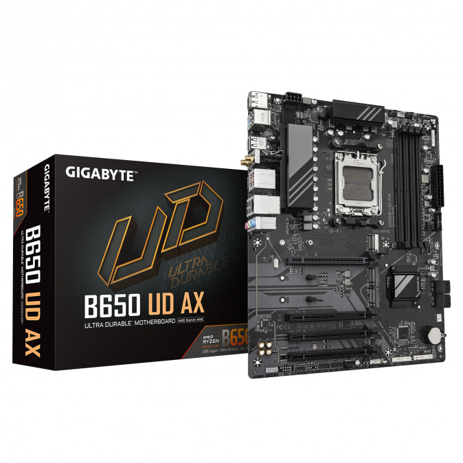 GIGABYTE Alaplap AM5 B650 UD AX AMD B650, ATX PC