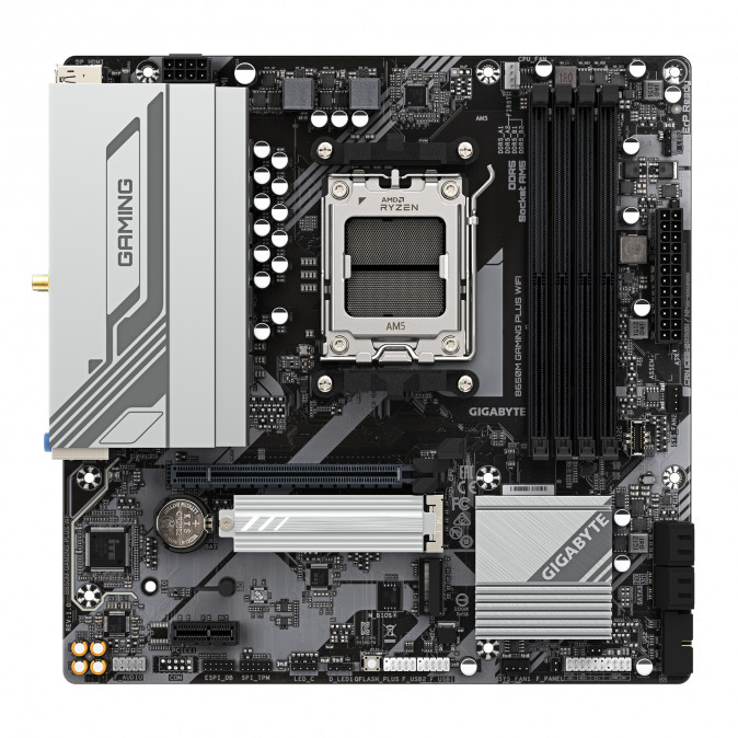 GIGABYTE Alaplap AM5 B650M GAMING PLUS WIFI AMD B650, ATX PC