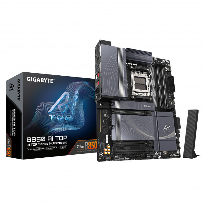 GIGABYTE Alaplap AM5 B850 AI TOP AMD B850, ATX PC