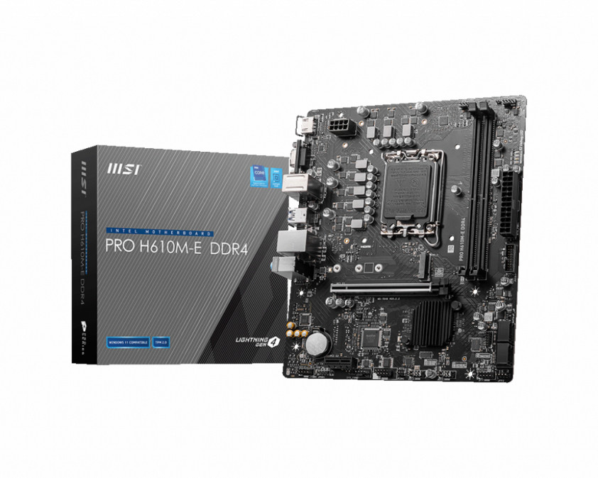 MSI Alaplap S1700 PRO H610M-E DDR4 Intel H610, mATX PC