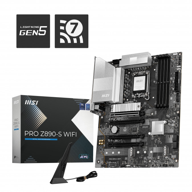 MSI Alaplap S1851 PRO Z890-S WIFI Intel Z890, ATX PC