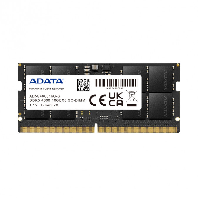 ADATA NB Memória DDR5 16GB 4800Mhz SODIMM CL40 PC