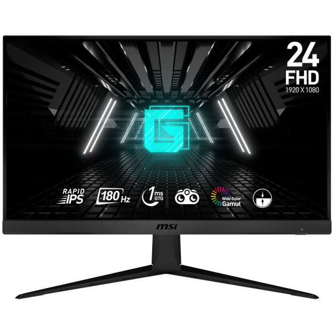 MSI Monitor GAMING G2412F Rapid IPS LED 24" FHD 1920x1080, 16:9, 1000:1 CR, 300cd/m2, 1ms, 180Hz, DP, 2x HDMI PC