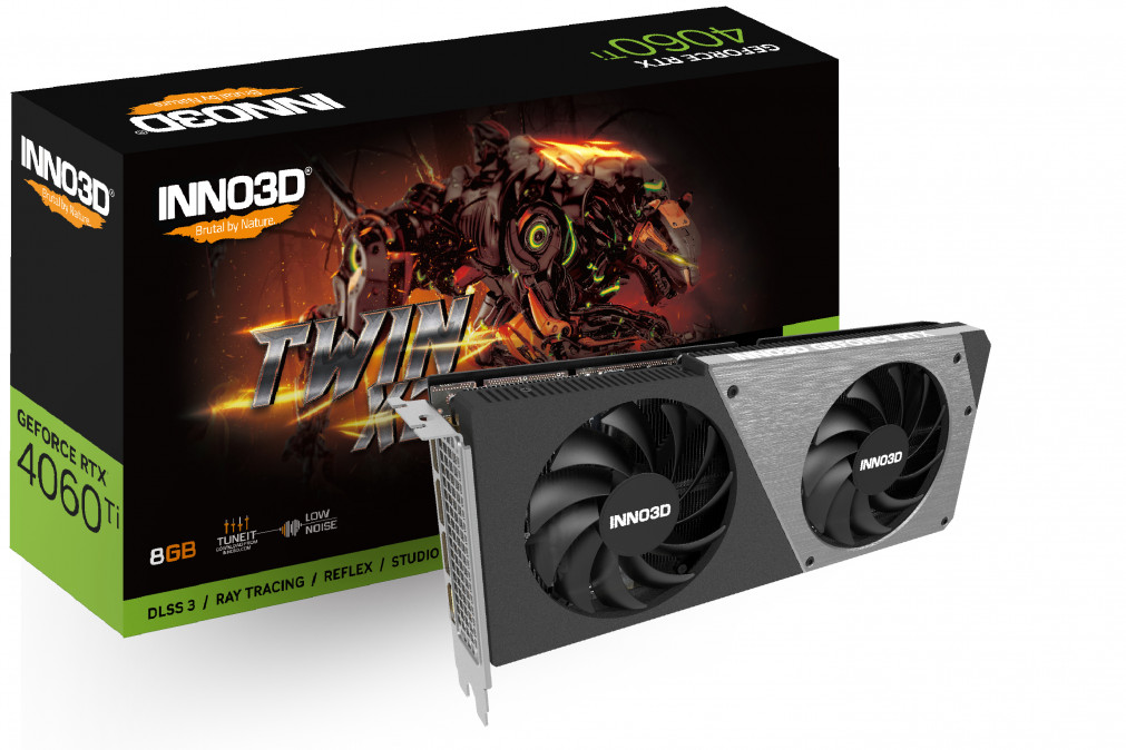 Inno3D GeForce RTX 4060 Ti Twin X2 8GB GDDR6 128-bit grafikus kártya PC