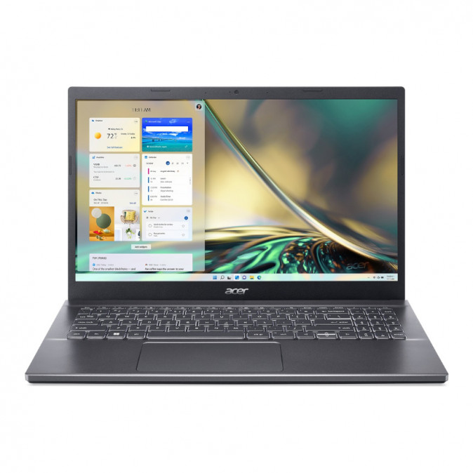 ACER Aspire A515-57G-51FW, 15.6" FHD IPS, Intel Core i5-1235U, 16GB, 512GB SSD, GeForce RTX 2050, DOS, acélszürke PC