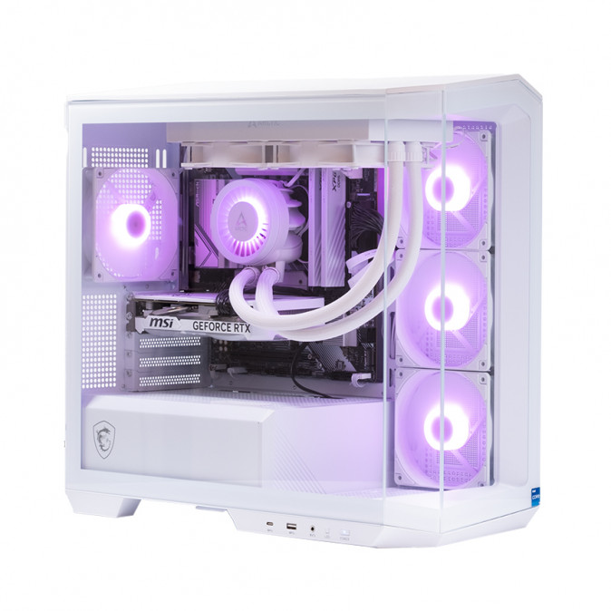 KV ADVANCED Gamer PC, Core i5-12400F 2.5GHz, 16GB, 1TB SSD, RTX4060 8GB - WHITE EDITION PC