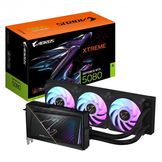 GIGABYTE Videokártya PCI-Ex16x nVIDIA RTX 5080 16GB DDR7 OC (GV-N5080AORUSX W-16GD) PC