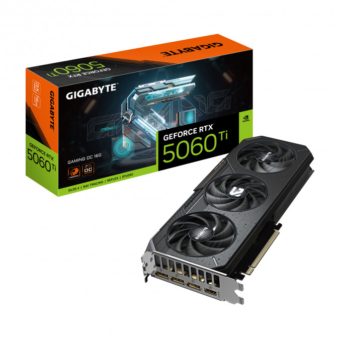 GIGABYTE Videokártya PCI-Ex16x nVIDIA RTX 5060 Ti 16GB DDR7 OC (GV-N506TGAMING OC-16GD) PC