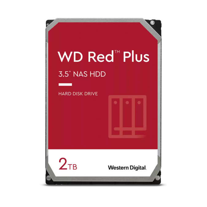 WESTERN DIGITAL 3.5" HDD SATA-III 2TB 5400rpm 128MB Cache, CAVIAR Red Plus PC