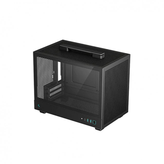 DeepCool Számítógépház - CH160 (fekete, Mini-ITX, 2xUSB3.0, Type-C, fekete) PC