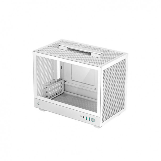 DeepCool Számítógépház - CH160 WH (fekete, Mini-ITX, 2xUSB3.0, Type-C, fehér) PC