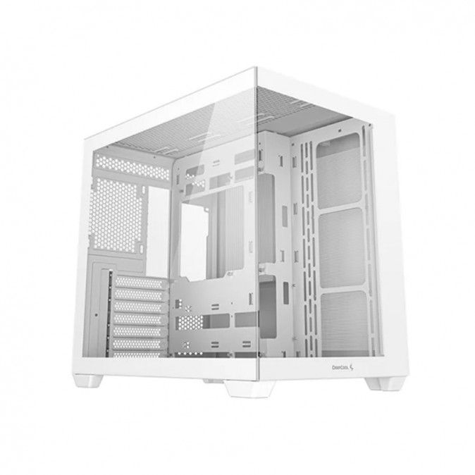 DeepCool Számítógépház - CG530 WH (fehér, ablakos, venti nélkül, BTF, ATX, 2xUSB3.0, 1xUSB2.0) PC