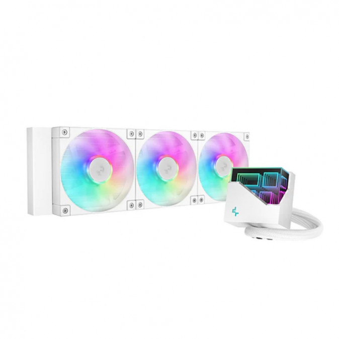 DeepCool CPU Water Cooler - LT360 WH ARGB (max 19dB; max. 145,86 m3/h; 3x12cm. fehér) PC