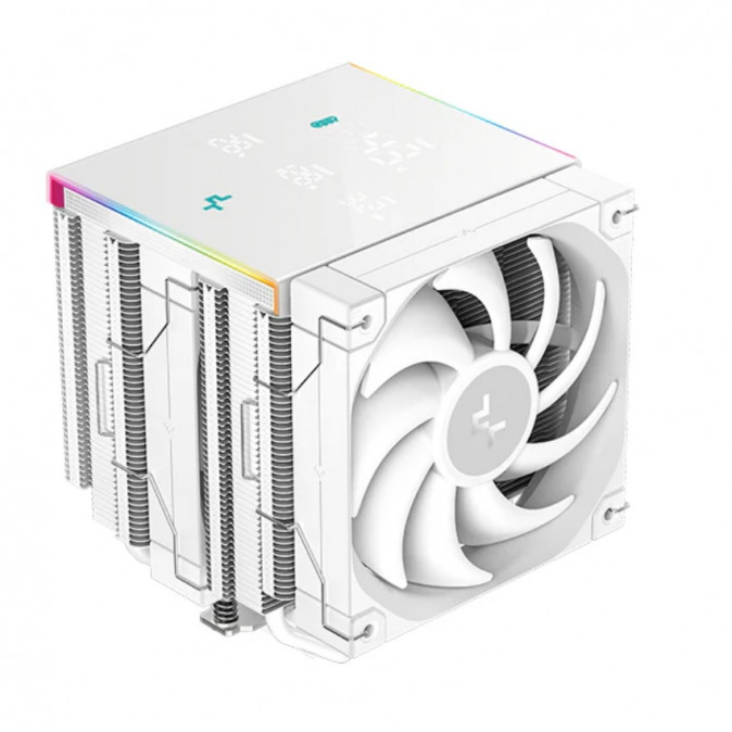 DeepCool CPU Cooler - AK620 DIGITAL PRO WH (25 dB; max, 103,45 m3/h; 4pin csatlakozó, 6 db heatpipe, 2x12cm, PWM, fehér) PC
