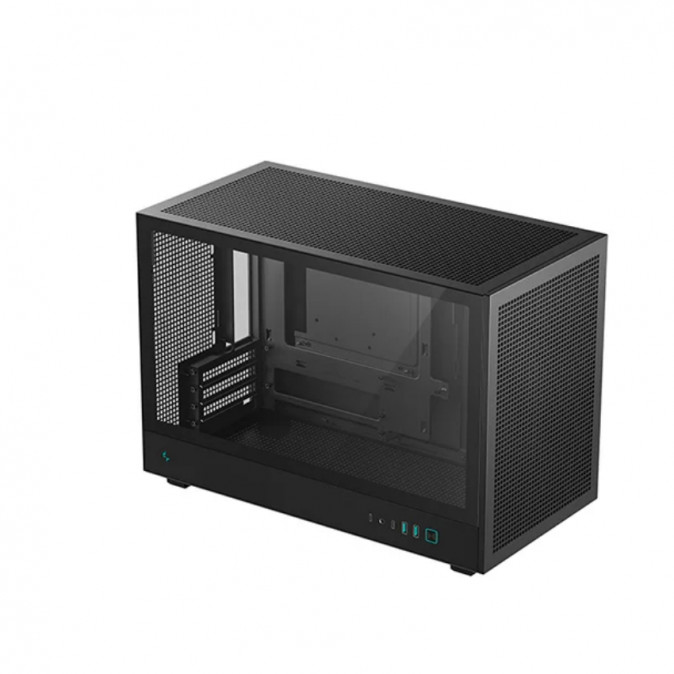 DeepCool Számítógépház - CH260 (fekete, Mini-ITX/Micro ATX (BTF), 2xUSB3.0, Type-C, fekete) PC