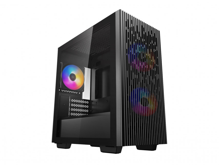 DeepCool Számítógépház - MATREXX 40 3FS (ablakos, 3x LED ventiilátor, mATX, 1xUSB3.0, 1xUSB2.0) PC