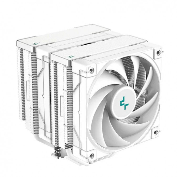 DeepCool CPU Cooler - AK620 WH (28 dB; max, 117,21 m3/h; 4pin csatlakozó, 6 db heatpipe, 2x12cm, PWM) PC