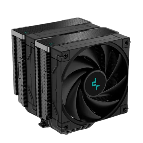 DeepCool CPU Cooler - AK620 ZERO DARK (28 dB; max, 117,21 m3/h; 4pin csatlakozó, 6 db heatpipe, 2x12cm, PWM) PC