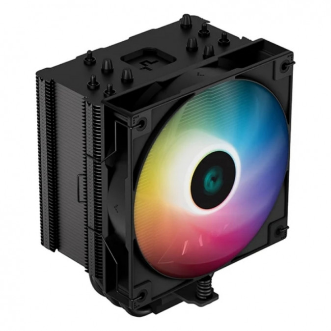 DeepCool CPU Cooler - AG500 BK ARGB (29,4 dB; max, 115,32 m3/h; 4pin csatlakozó, 5 db heatpipe, 12cm, PWM, LED) PC