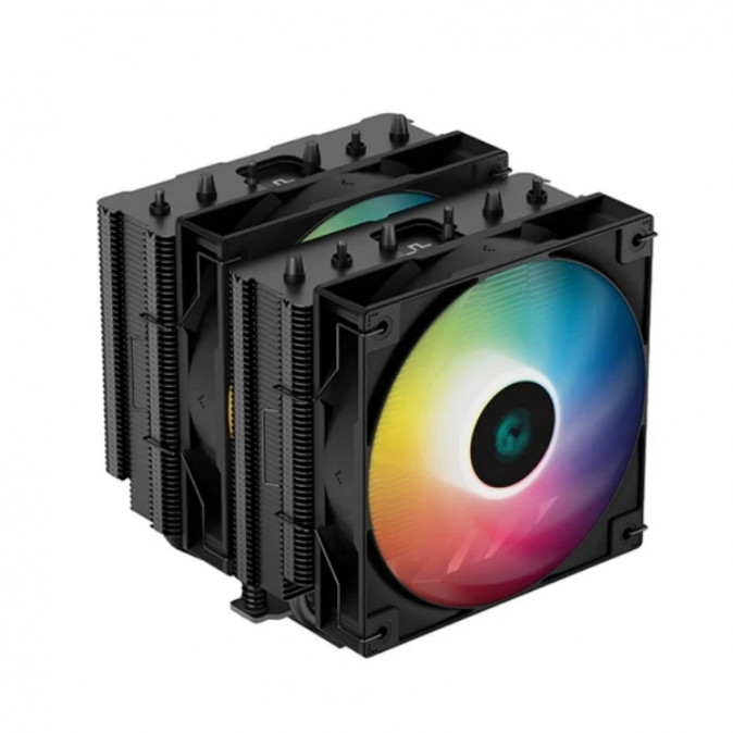DeepCool CPU Cooler - AG620 BK ARGB (29,4 dB; max, 115,32 m3/h; 4pin csatlakozó, 6 db heatpipe, 12cm, PWM, LED) PC