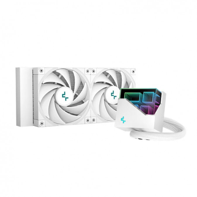 DeepCool CPU Water Cooler - LT520 WH (max 19dB; max. 145,86 m3/h; 2x12cm) PC