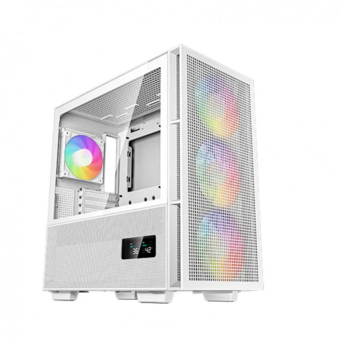 DeepCool Számítógépház - CH560 DIGITAL WH (fehér, 3x14cm + 1x12 venti, Mini-ITX / Micro-ATX / ATX / E-ATX, 2xUSB3.0) PC