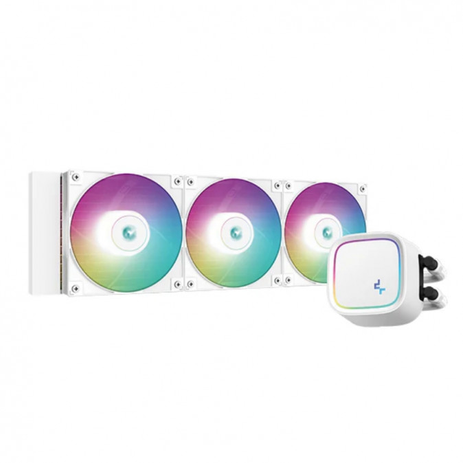 DeepCool CPU Water Cooler - LE720 WH (max 17,8dB; max. 145,86 m3/h; 3x12cm, A-RGB LED, fehér) PC
