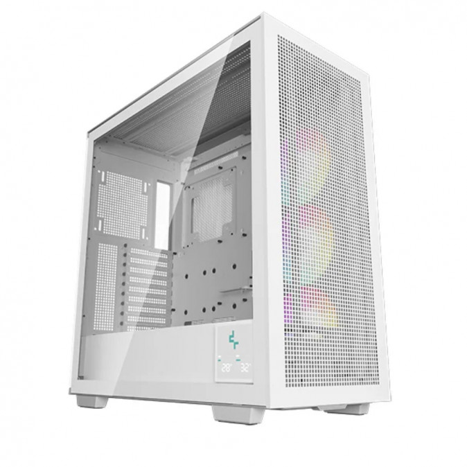 DeepCool Számítógépház - MORPHEUS WH (fehér, moduláris, 3x140mm venti,Mini-ITX /M-ATX /ATX /E-ATX, 4xUSB3.0, 1xUSB-C) PC