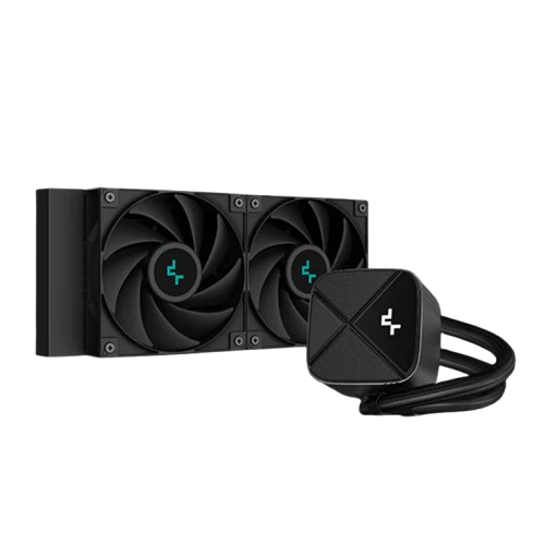 DeepCool CPU Water Cooler - LS520S Zero Dark (max 19dB; max. 145,86 m3/h; 2x12cm, A-RGB LED) PC