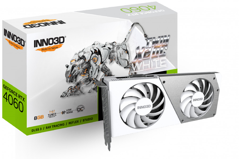 Inno3D GeForce RTX4060 8GB DDR6 Twin X2 OC White PC