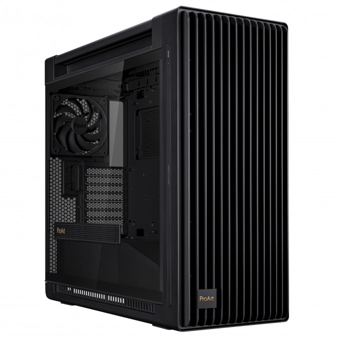 Asus ProArt PA602 TG ARGB BLACK táp nélküli ablakos Mid Tower számítógépház fekete PC