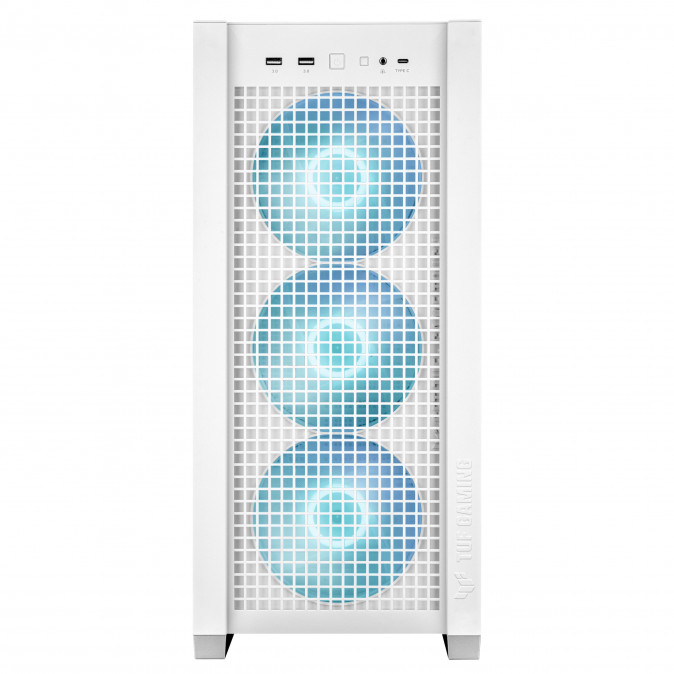 Asus TUF Gaming GT302 TG ARGB WHITE táp nélküli ablakos Mid Tower számítógépház fehér PC
