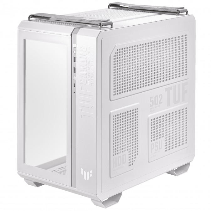 Asus TUF Gaming GT502 Plus táp nélküli ablakos Mid Tower számítógépház fehér PC