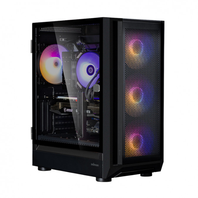 Zalman i6 táp nélküli ablakos Mid Tower számítógépház fekete PC