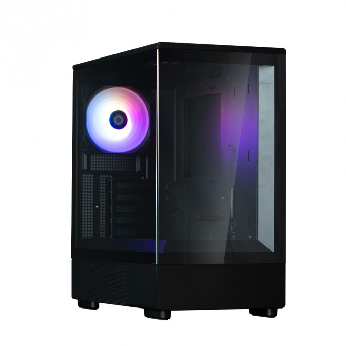 Zalman P10 BLACK táp nélküli ablakos MT Mini Tower számítógépház fekete PC