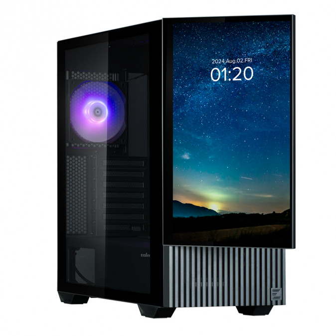 Zalman Z10 DS BLACK táp nélküli ablakos Mid Tower számítógépház fekete PC