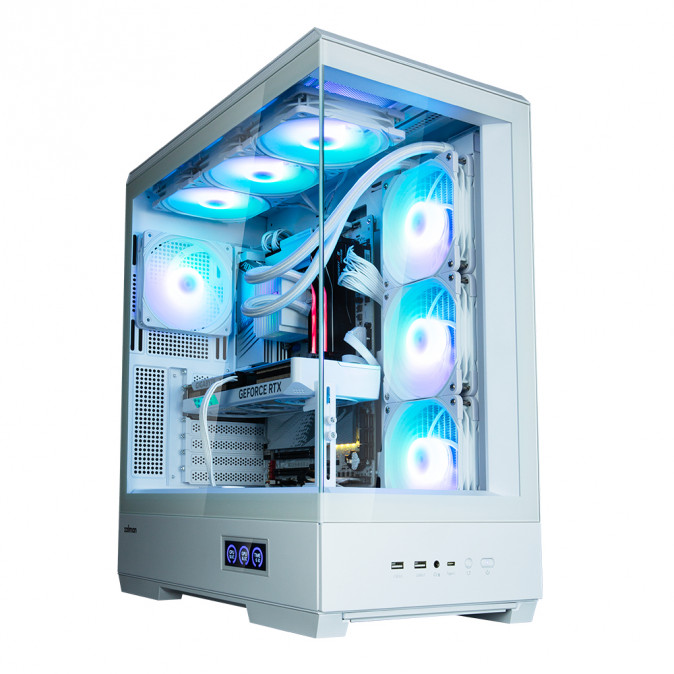 Zalman P50 DS táp nélküli ablakos Mid Tower számítógépház fehér PC