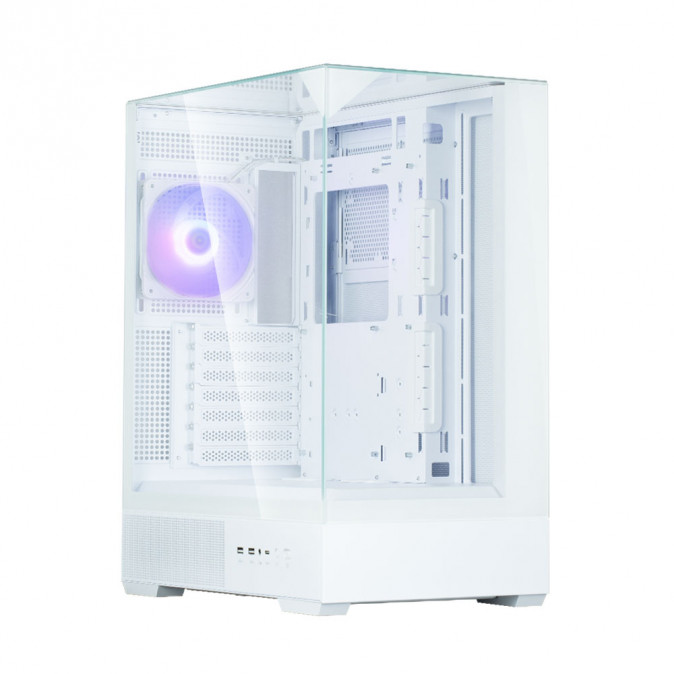Zalman P40 Prism táp nélküli ablakos Mid Tower számítógépház fehér PC