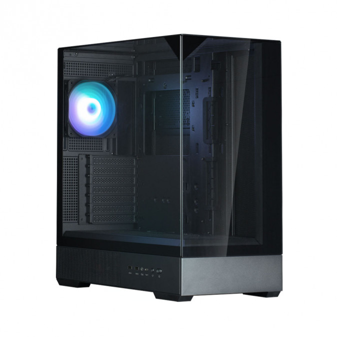 Zalman P40 Prism táp nélküli ablakos Mid Tower számítógépház fekete PC