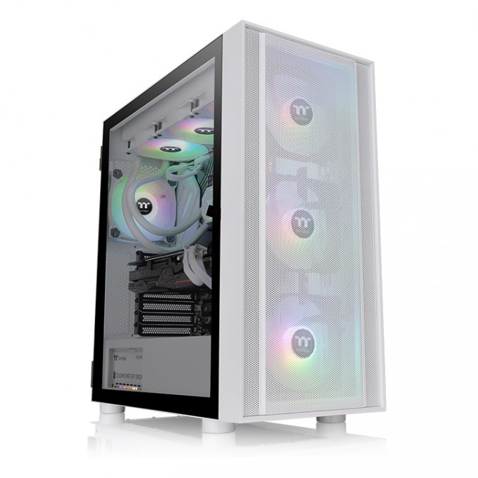 Thermaltake H570 TG ARGB Snow táp nélküli ablakos Mid Tower számítógépház fehér PC