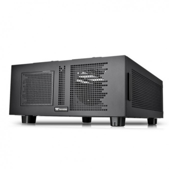 Thermaltake Core P200 táp nélküli számítógépház fekete W200 bővítőegység (Bontott, sérült csomagolás!) PC