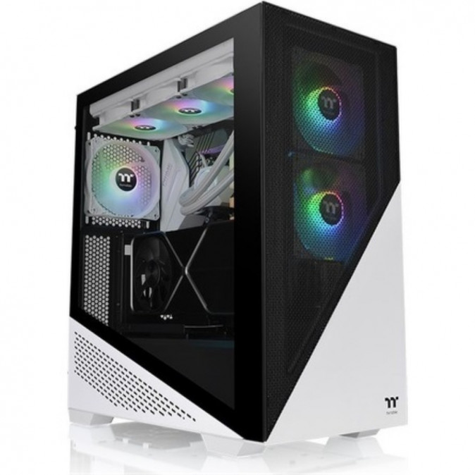 Thermaltake Divider 370 TG Snow ARGB táp nélküli ablakos Full Tower szám.géph. fehér-fekete (bontott,sérült csomagolás) PC