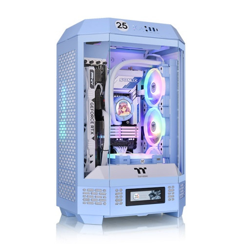 Thermaltake The Tower 300 Hydrangea Blue táp nélküli MT Mini Tower számítógépház kék PC