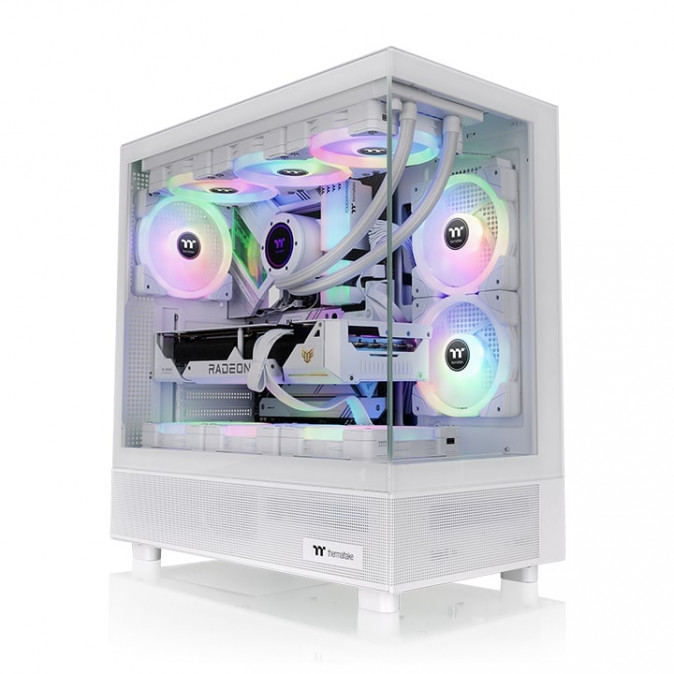 Thermaltake View 270 TG ARGB Snow táp nélküli ablakos Mid Tower számítógépház fehér PC