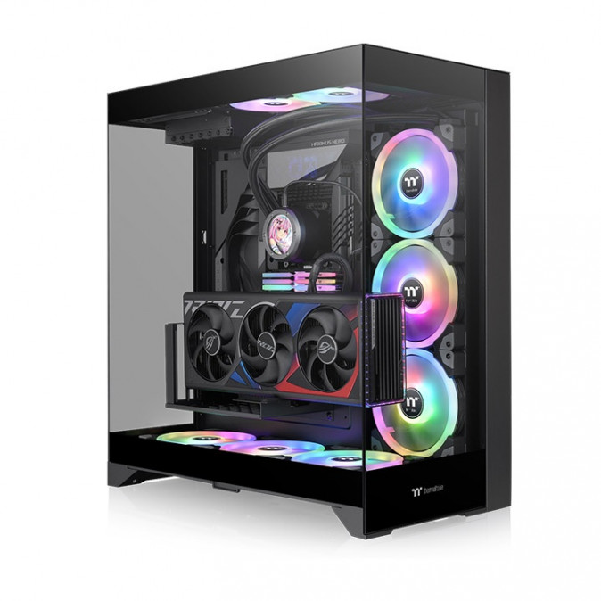 Thermaltake CTE E550 TG Black táp nélküli Mid Tower számítógépház fekete PC