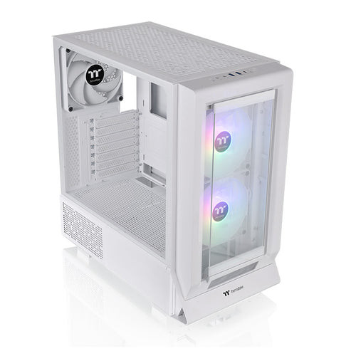 Thermaltake Ceres 350 MX Snow White táp nélküli ablakos Mid Tower számítógépház fehér PC