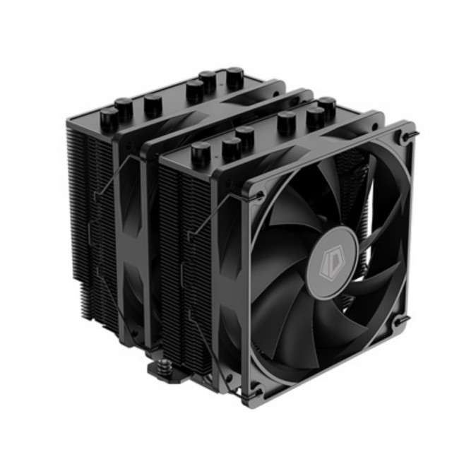 ID-Cooling CPU Cooler - SE-206-XT BLACK (15.2-35.2 dB; max 129,39 m3/h; 4Pin csatlakozó, 6 db heatpipe, 2x12cm, PWM) PC