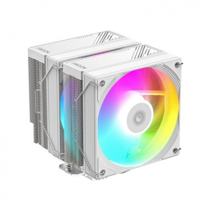 ID-Cooling CPU Cooler - FROZN A620 PRO SE ARGB WH (27,2dB; max 98,54 m3/h; 4Pin csatlakozó, 6 db heatpipe, 2x12cm, PWM) PC
