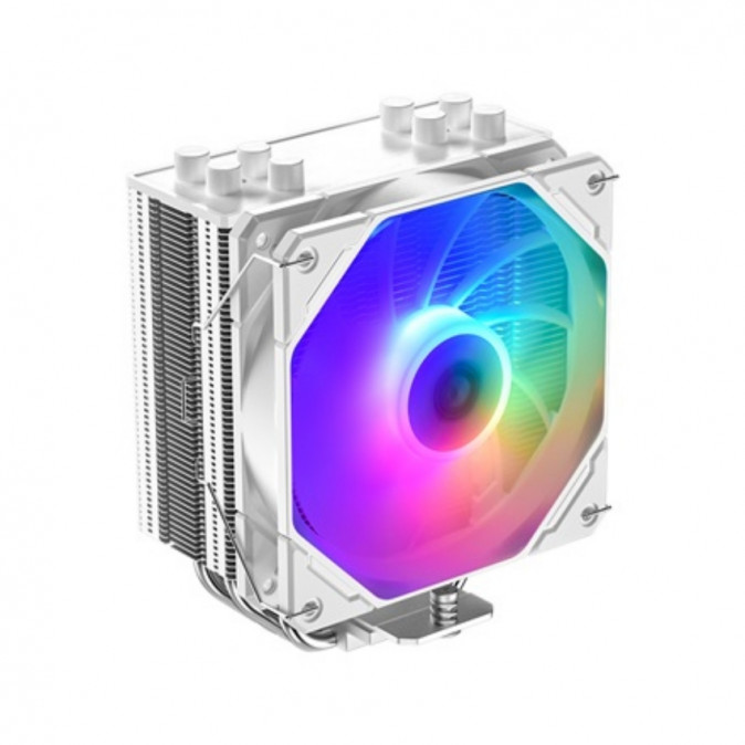 ID-Cooling CPU Cooler - SE-224-XTS ARGB WHITE (28.9dB; max. 118,93 m3/h; 4pin csatlakozó, 4 db heatpipe, 12cm, PWM, LED) PC
